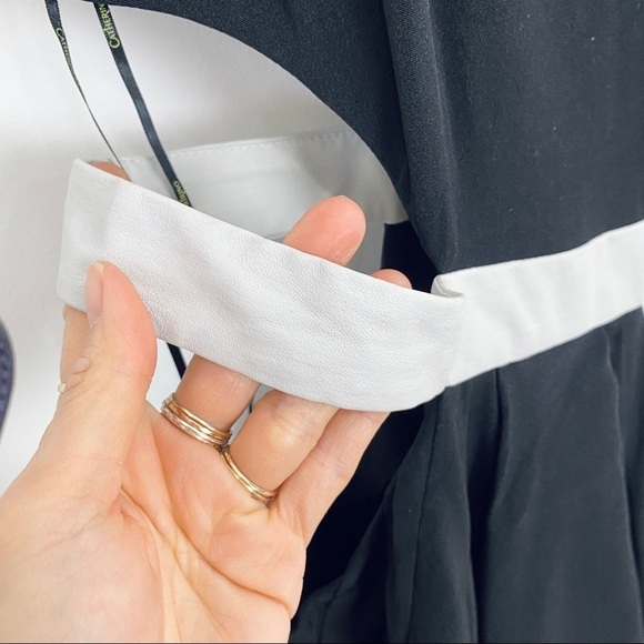 Catherine Maladrino cut-out gown with white leather waist band NWT - Picture 3 of 14